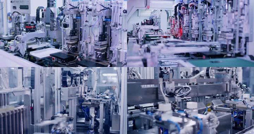 精密机械生产机器自动化制造特写视频素材