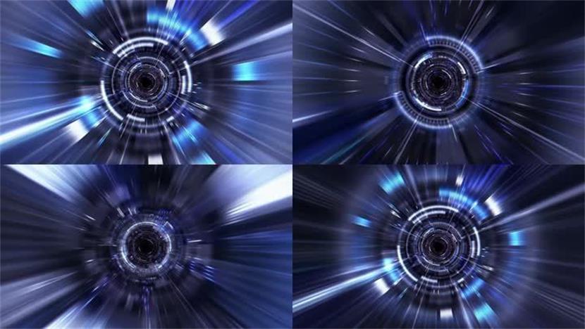 科技感穿梭隧道时空穿梭演出高清背景视频素材