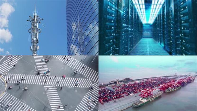 数字科技网络城市特效合成视频素材