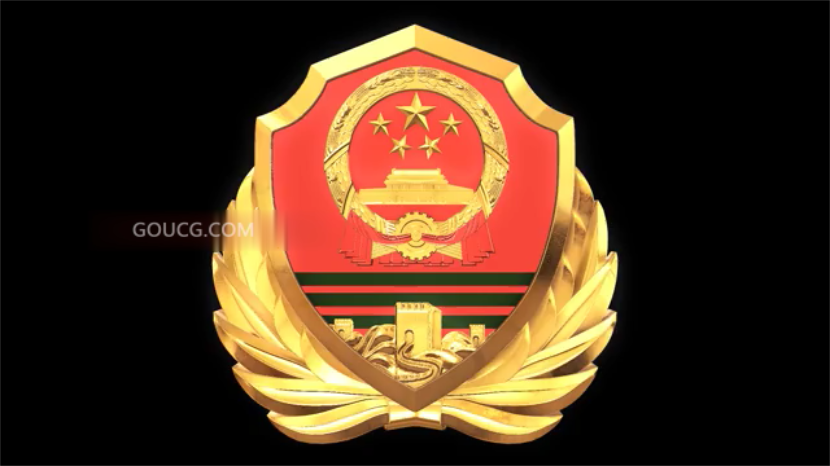 新式武警部队徽E3D模板